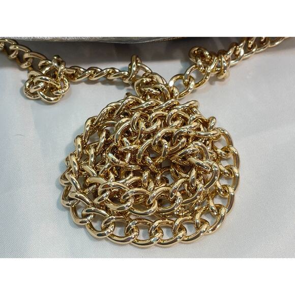 3/$20 Victoria's Secret Faux Snakeskin Crossbody Purse Chain Strap Silver - Picture 9 of 12